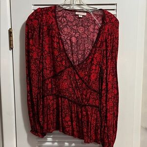 Knox Rose Red Floral Blouse